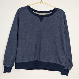 Adventura Medium Blue‎ Organic Cotton Scoop Neck Pullover Sweater